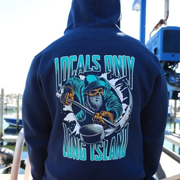 ISO Small Locals Only LI Islanders Lace Up Hoodie - Picture 2 of 2